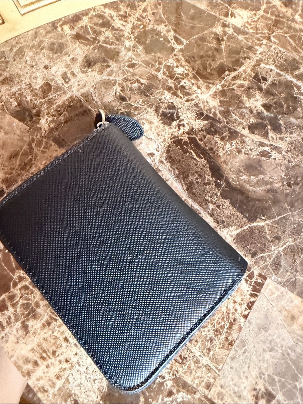 Prada Black Saffiano Leather Zip Wallet - Picture 2 of 3